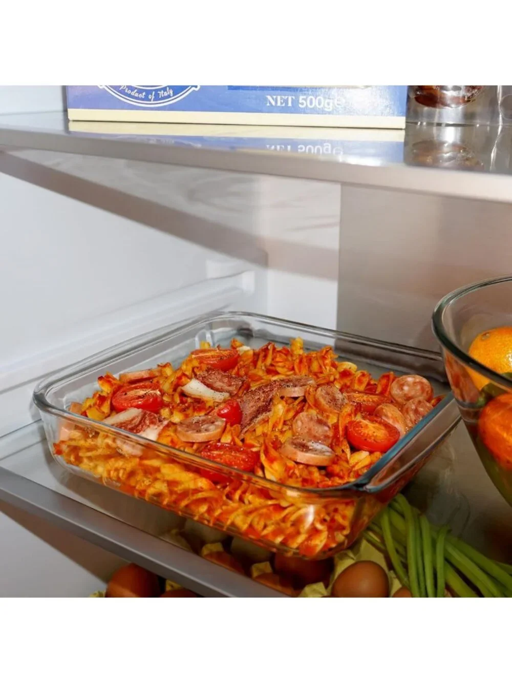 8x8 Glass Baking Dish - 1.6QT Oven Safe Square Pan for Casseroles & Desserts
